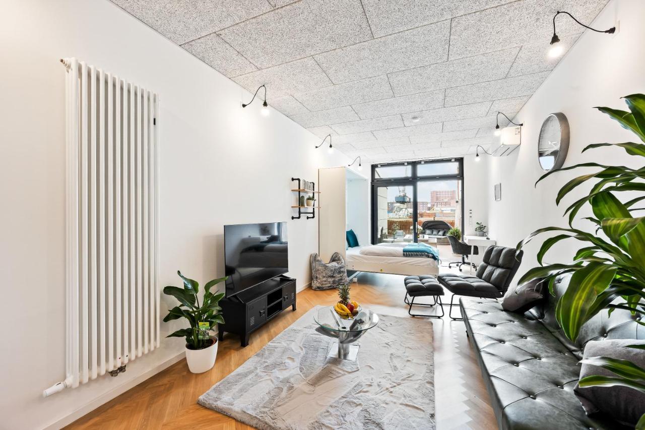 Апартаменты Lit Living - Luxus Loft - Box Spring - Air Con - Bbq - Panorama Мангейм Экстерьер фото